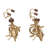 Pucklechurch Metal Bike Decorative Gold Sculpture with Wood Accents Set