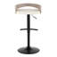 Tabouret de bar réglable Laurenzio avec repose-pieds arrondi en T-1467385637-1467431410-1493053443