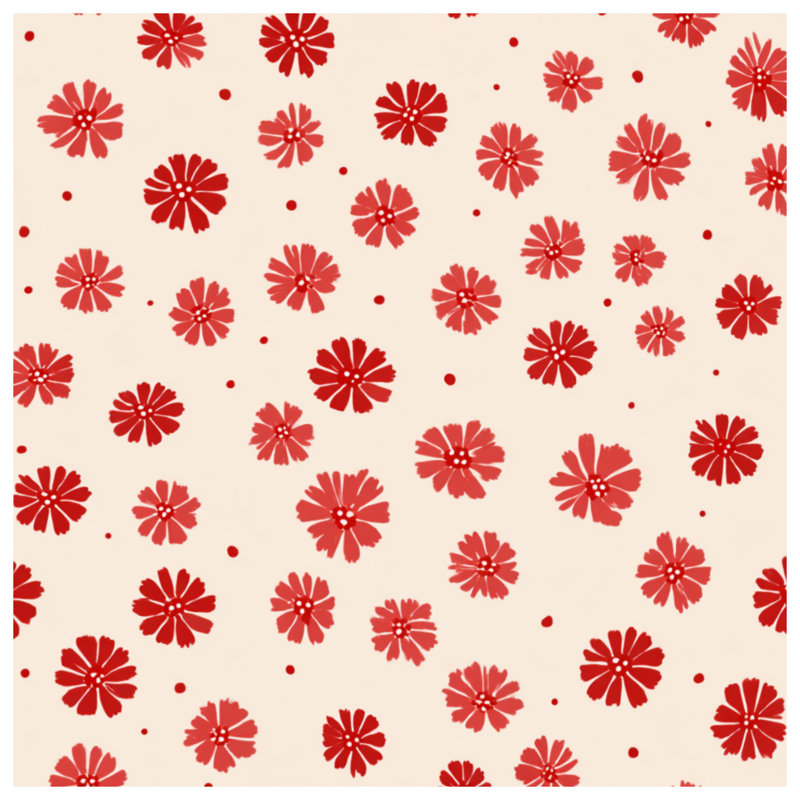Floral Canvas  Gallery Wrap - Pattern Wall Decor in Many Sizes, 16 x 16 inches