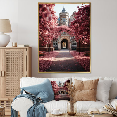 Université rose «Welcome» extrêmement sur toile