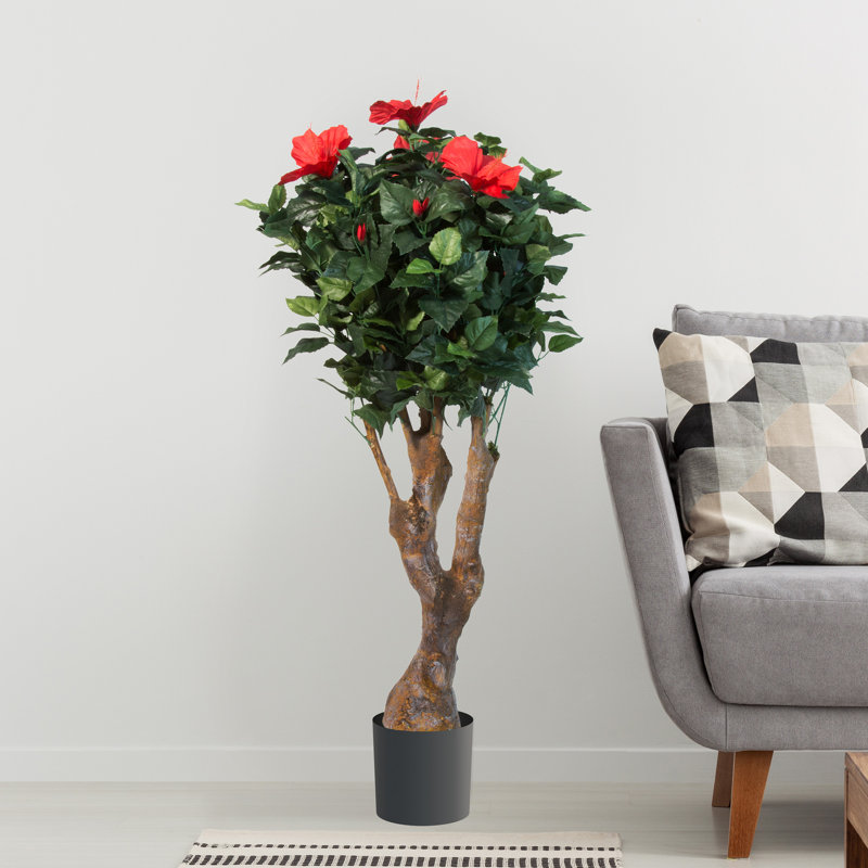 Alkis 48-Inch Hibiscus Artificial Plant, Pink
