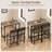 3 Pcs Bar Table & Chair Set Kitchen Table With 2 Bar Stools For Small Space