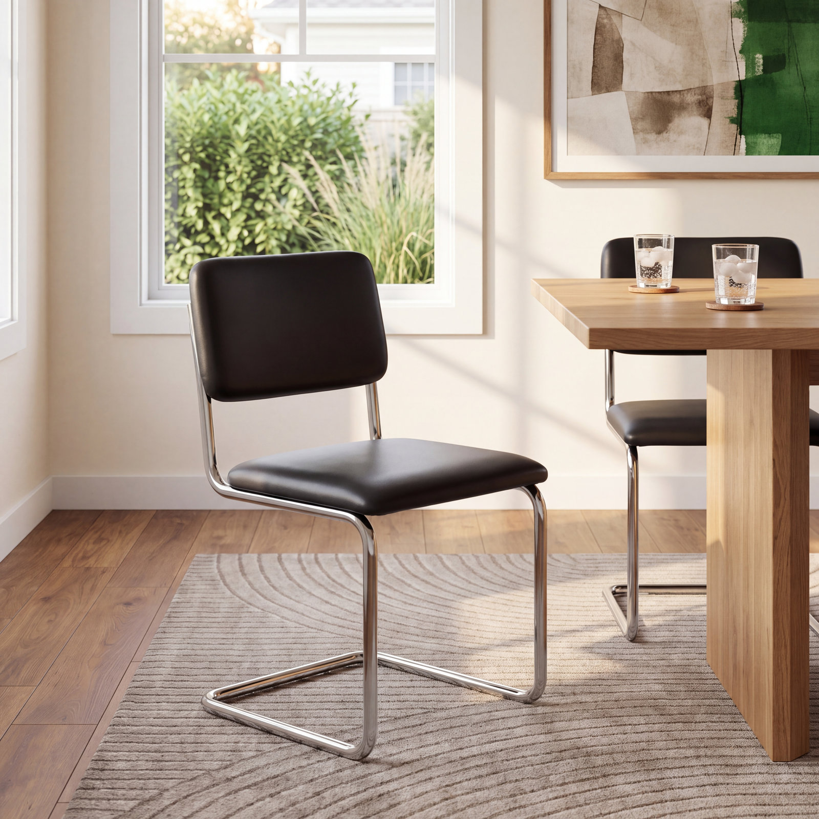 Walsh Dining Chair, Midnight Black Vegan Leather