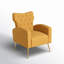 Fauteuil à oreilles en velours avec capitonnage à boutons H 37 "Consolata-1141414491