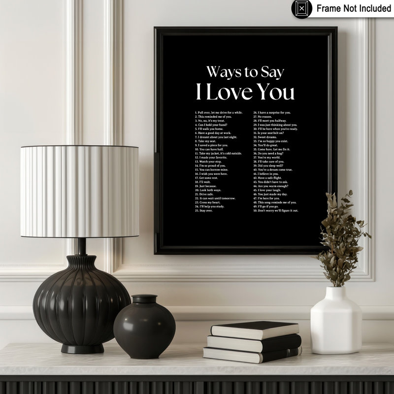 Ways To Say I Love You No6, 08"H x 10"W, Poster, Unframed