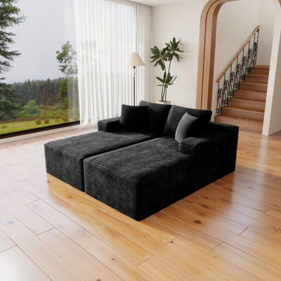 Canapé modulaire modulaire, sièges profonds, canapé rembourré