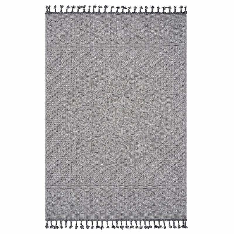 Tapis tissé à la machine pour l'intérieur et l'extérieur, Rectangle 4 pi x 6 pi 4 po