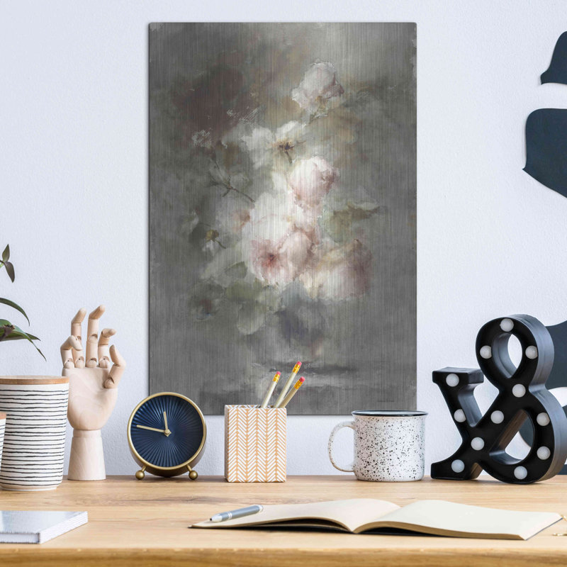 Art mural en métal «Old World Rose Bouquet» par Winston Porter, H 16 po x l 12 po