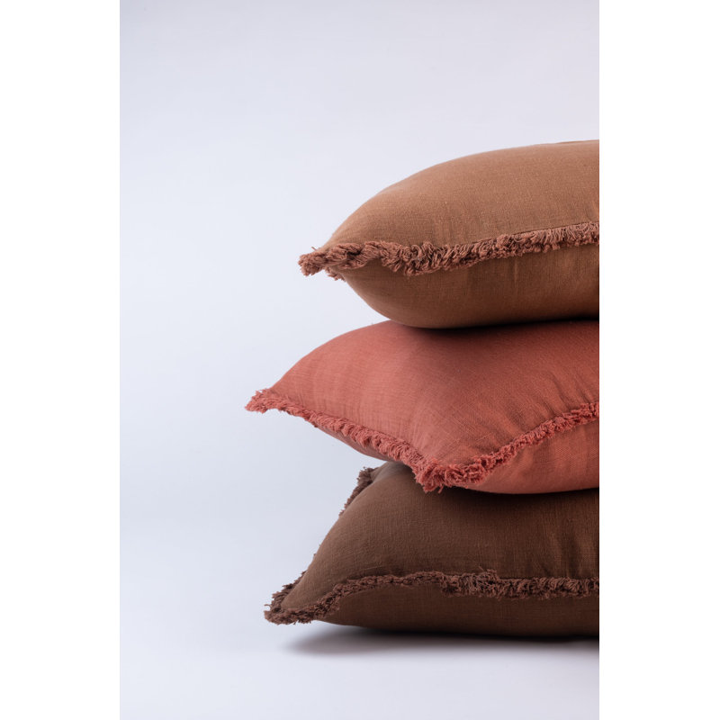 Preston Square Pillow Cover & Insert, Saddle