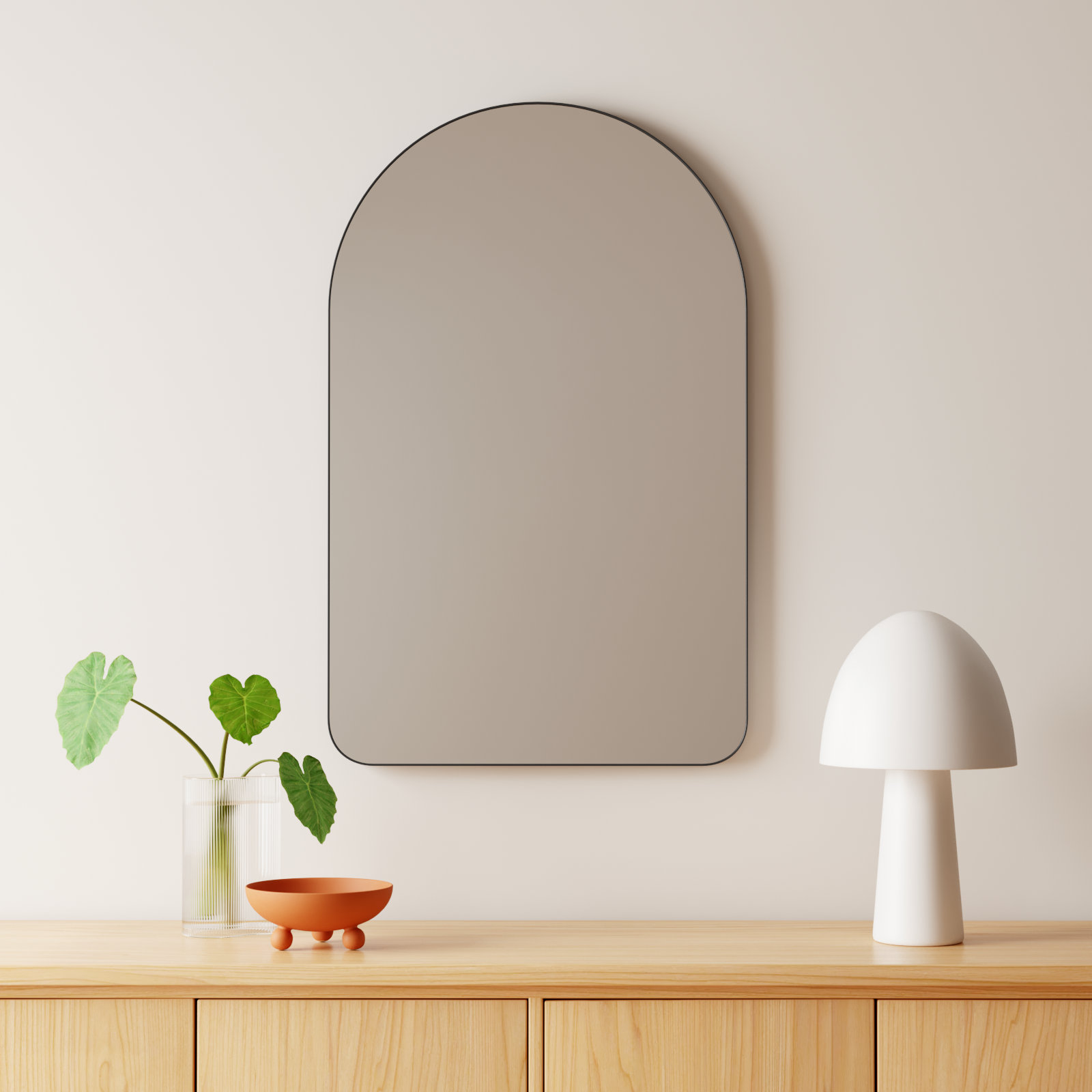 Eaton Vanity Mirror, Black