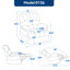 Grand fauteuil inclinable manuel en tissu pour le salon-397701790