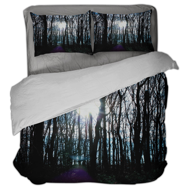 Silhouette Trees Comforter Set, Queen Comforter + 1 Standard Pillowcase