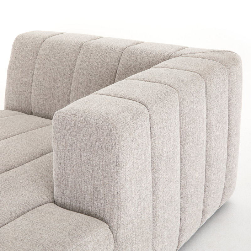Langham Chaise Lounge, Light Gray Napa Sandstone, Right Hand Facing