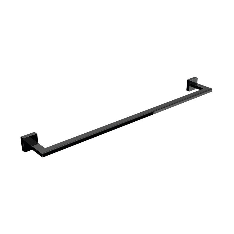 Barre à serviettes murale Dado, Noir mat, H 1,6 po x l 19,3 po x P 3,2 po