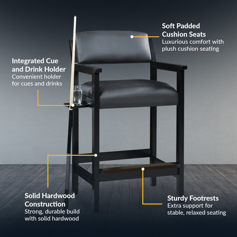 Fauteuil spectateur 30 po Cambridge, Noir