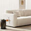 Canapé modulaire blanc en coton et lin-910383491