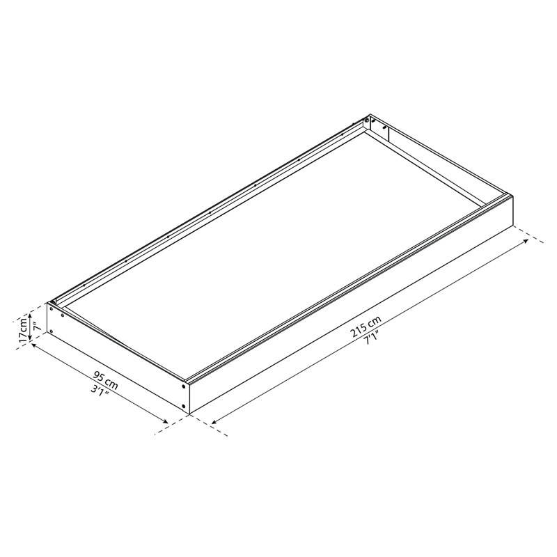 Palram - Canopia Sophia 7' W x 3' 1" D Acrylic Galvanized Steel Stationary Door and Window Awning White/Mist