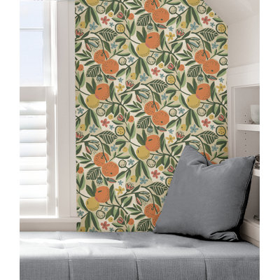 Rouleau de papier peint adhésif L 18 pi x l 20,5 po Clementine Garden