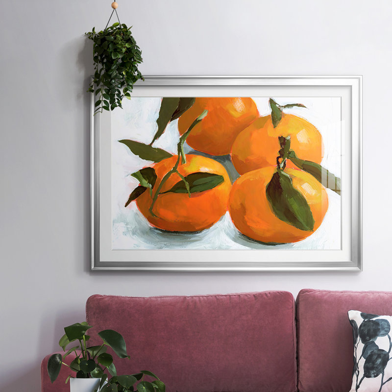 Citrus Grouping II, reproduction encadrée sur papier, Argent, H 15 po x l 21 po x P 1,5 po