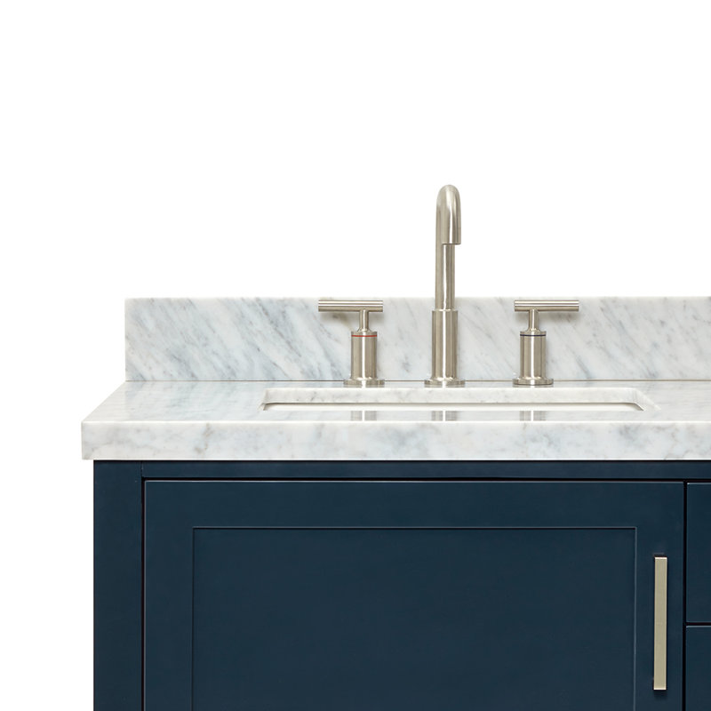 Bayhill 73 in. Double Vanity, Oval, Midnight Blue
