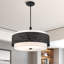 Lustre tambour 5 lumières Aliou-557886436