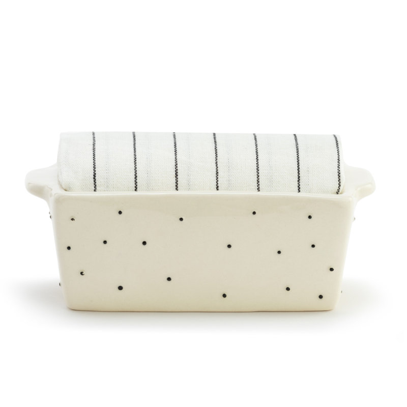 DEMDACO 7'' x 2.5'' Stoneware Mini Loaf Pan