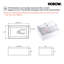 Évier de cuisine blanc en argile réfractaire à tablier simple avec grille et crépine L 24 po x l 18 po
