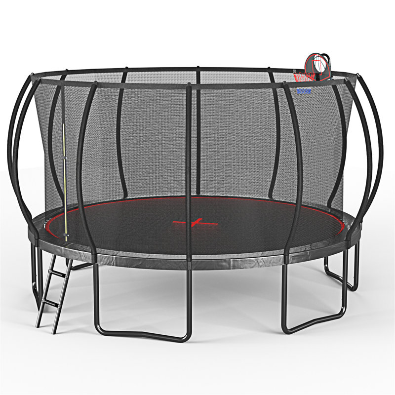 Trampoline 16 pi - Noir et rouge
