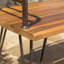Banc industriel en bois et métal