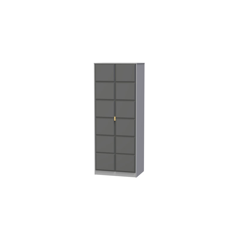 Allem 2 Door Wardrobe, Shadow Matt/Grey