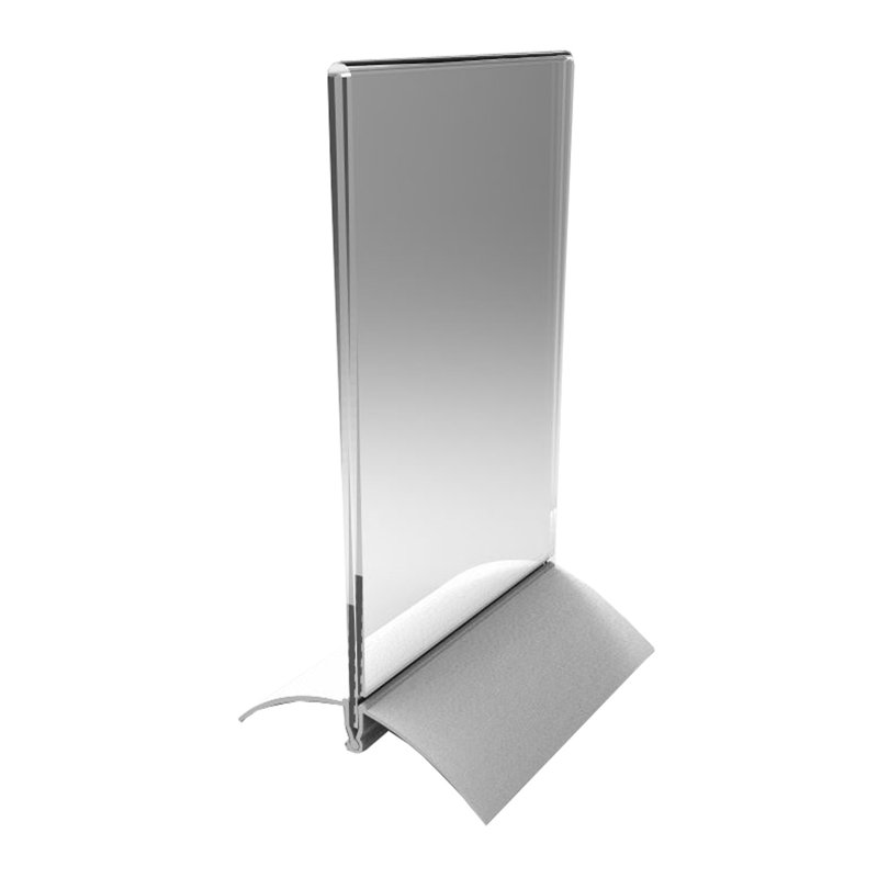 4 x 6" Acrylic Sign Holder with Aluminum Base, Double-sided