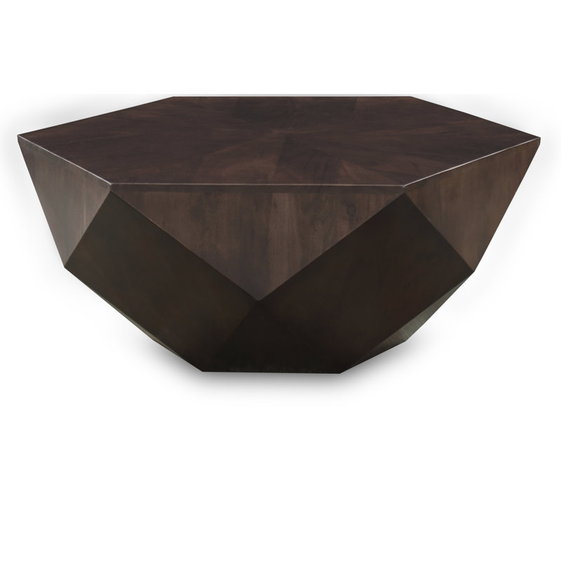 Homar Veneer Diamond Shaped Coffee Table, Brown