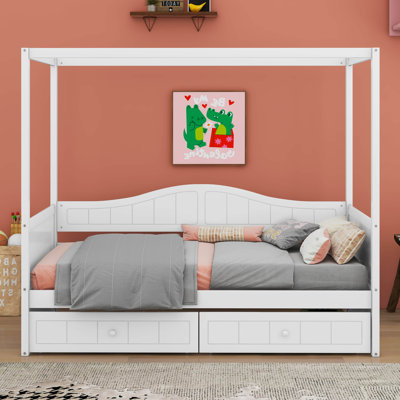 Twin Canopy Day Bed With 2 Drawers - Kalandra