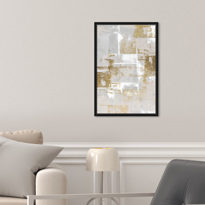 Abstrait fraîchement peint, gris glamour - Peinture