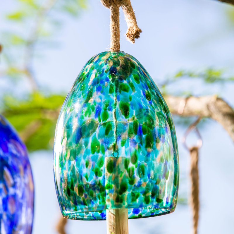 Carillon de clochette Art Glass, Turquoise