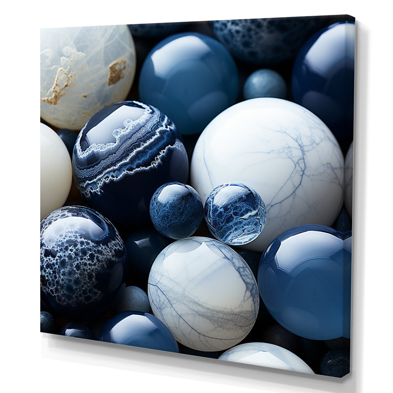 Saphir blanc et bleu - art mural en pierre géode, H 36 po x l 36 po x P 1,5 po