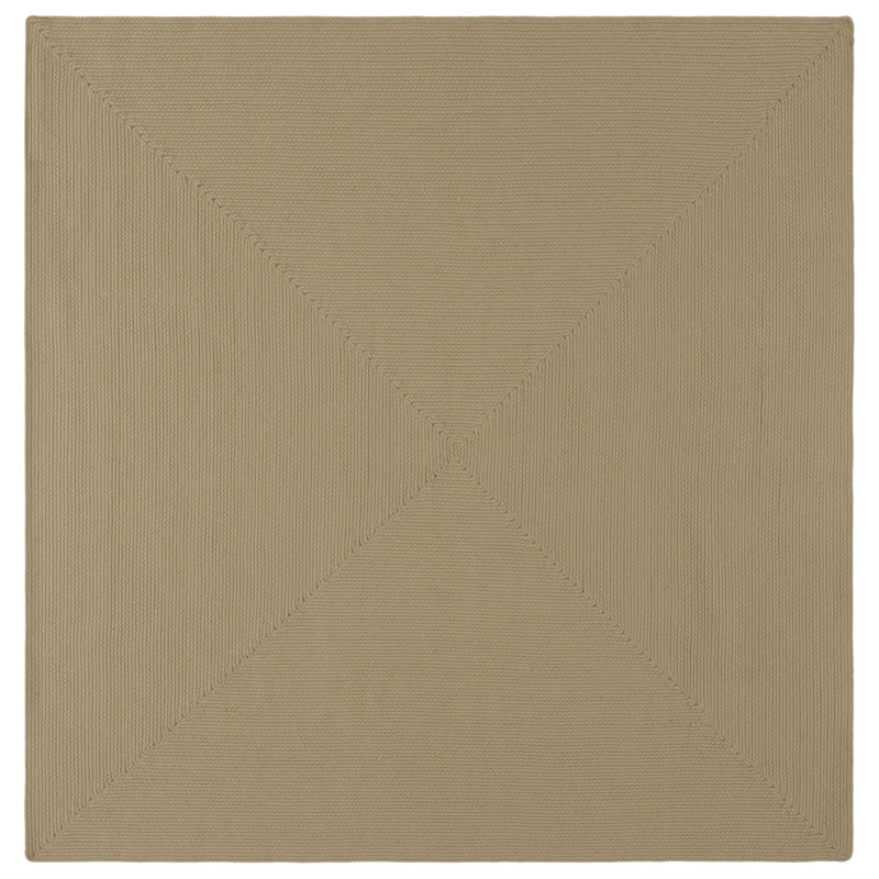 Tair Hand Woven Performance Machine Washable Solid Color Indoor/Outdoor Area Rug, Square 6'