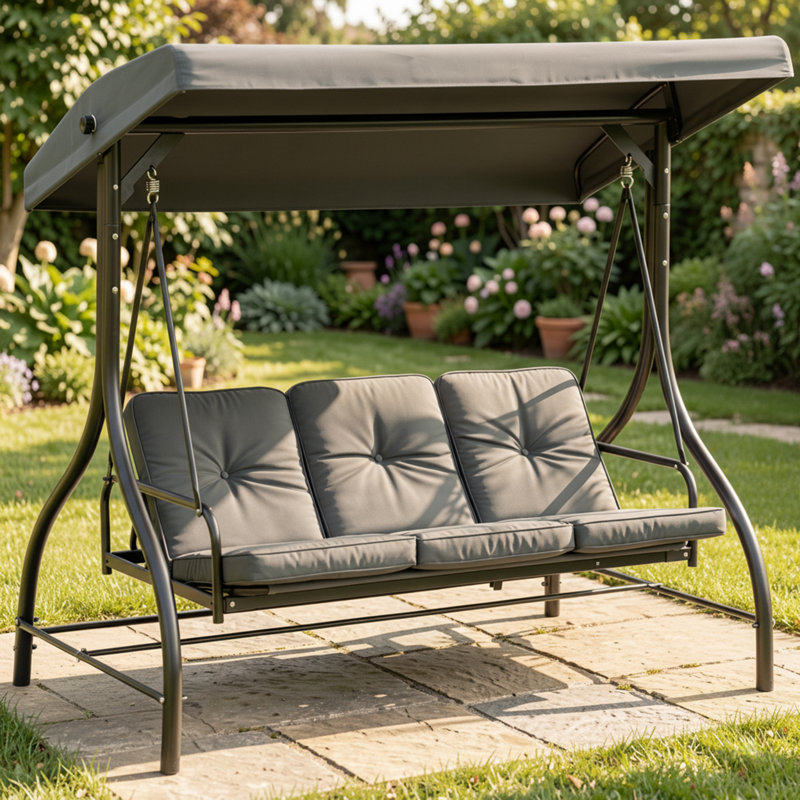3 Person Porch Swing with Canopy