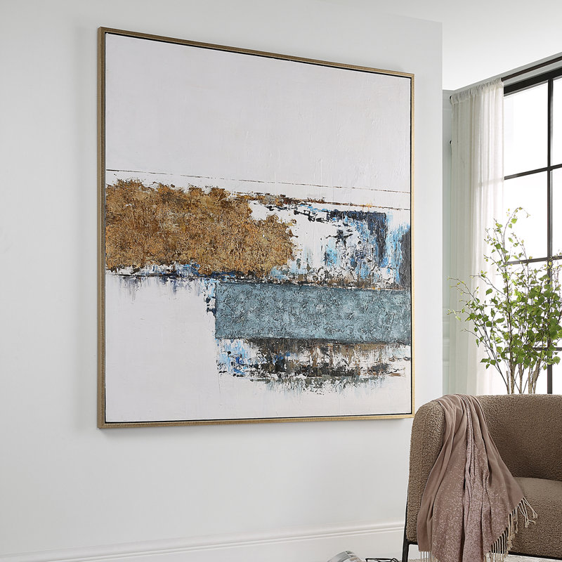 Uttermost Stacked Against - Peinture sur toile à cadre flottant
