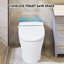 Toilette à siège chauffant - température réglable, double chasse d'eau, capteur infrarouge du pied, nuit à DEL, système de chasse d'eau compact à 4 niveaux, conception