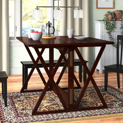 Tamaia Counter Height Extendable Folding Trestle Dining Table by Red Barrel Studio