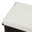 Banc de rangement rustique avec 3 tiroirs et 3 paniers en rotin, parfait pour l'organisation du salon-1176604123