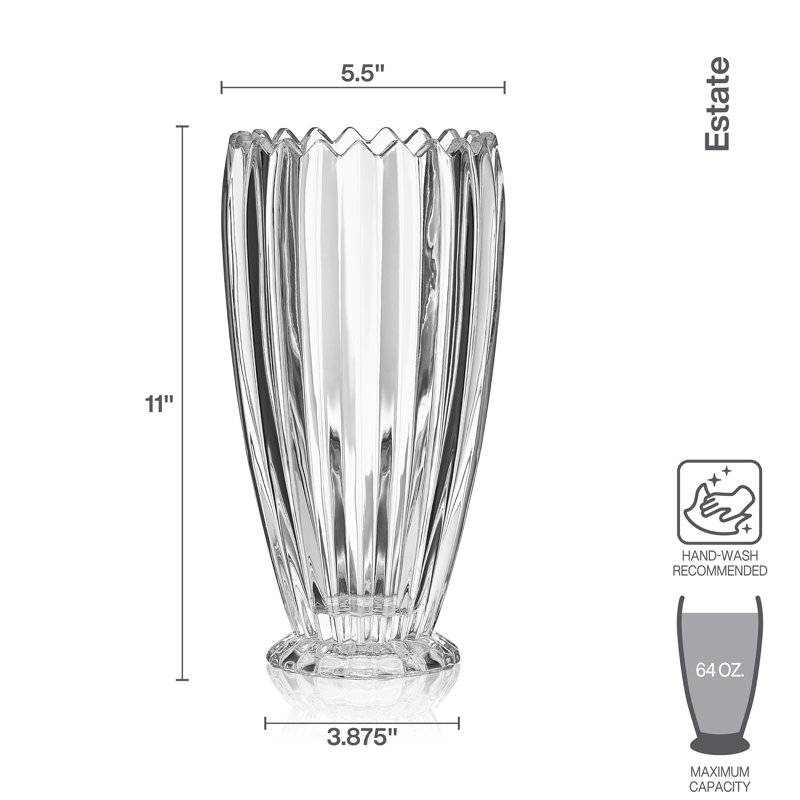 Mikasa Estate 11-In Crystal Vase