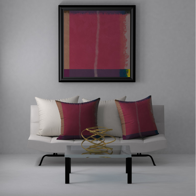 Coussin décoratif abstraite, H 18 po x l 18 po