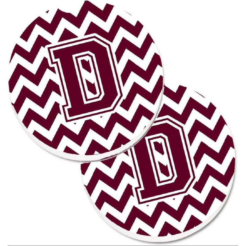 Sous-verre pour voiture, W, Blanc / Marron