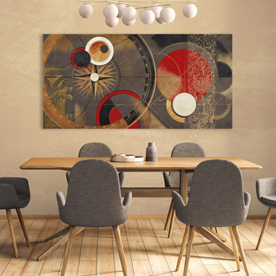 Space Orbits (Red) by Arturo Armenti - Wrapped Canvas Art Prints