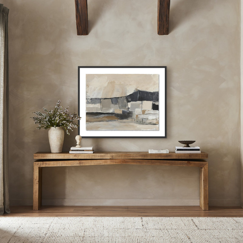 Chalet Painting by Melanie Biehle, Black Maple Paper Single Picture Framed, 32.5" H x 40" W