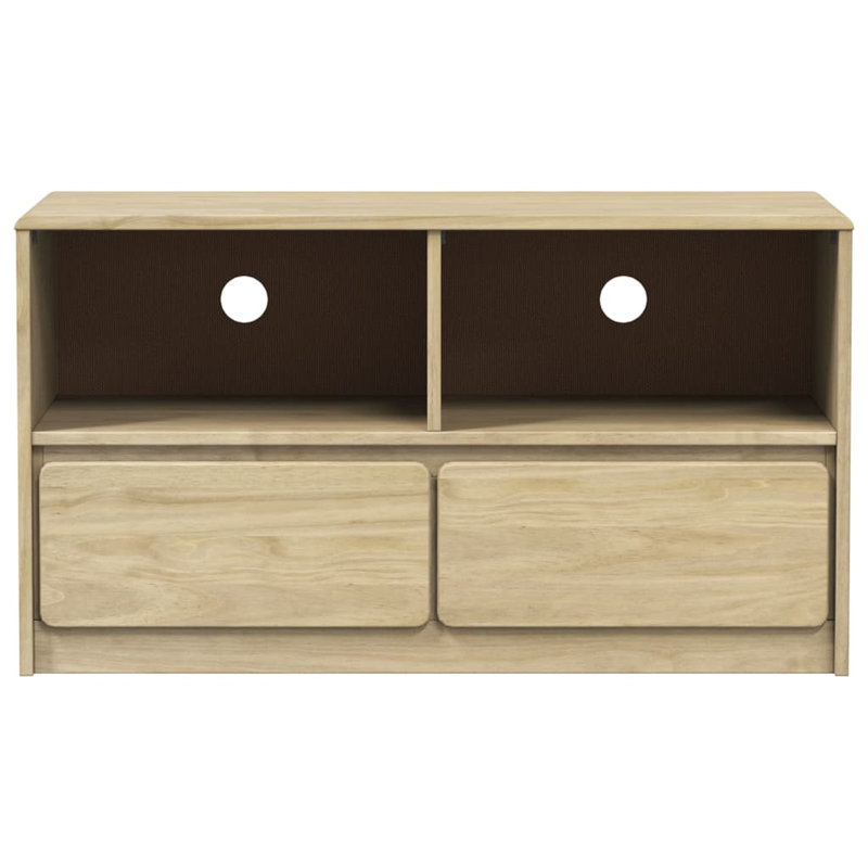Pacian Unfinished TV Stand for TVs up to 43" with Fireplace Included