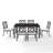 Creddy 6 - Person Patio Dining Set with Rectangular Table , Cushions Included