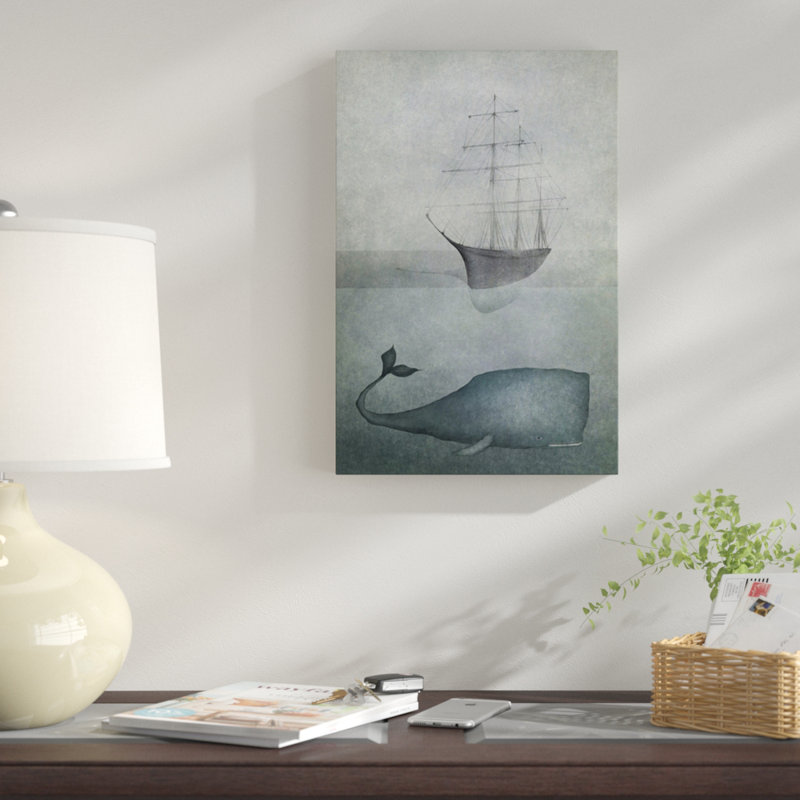 Deep Water - impression sur toile tendue, H 40 po x l 26 po x P 1,5 po, Toile tendue, Pas de tapis
